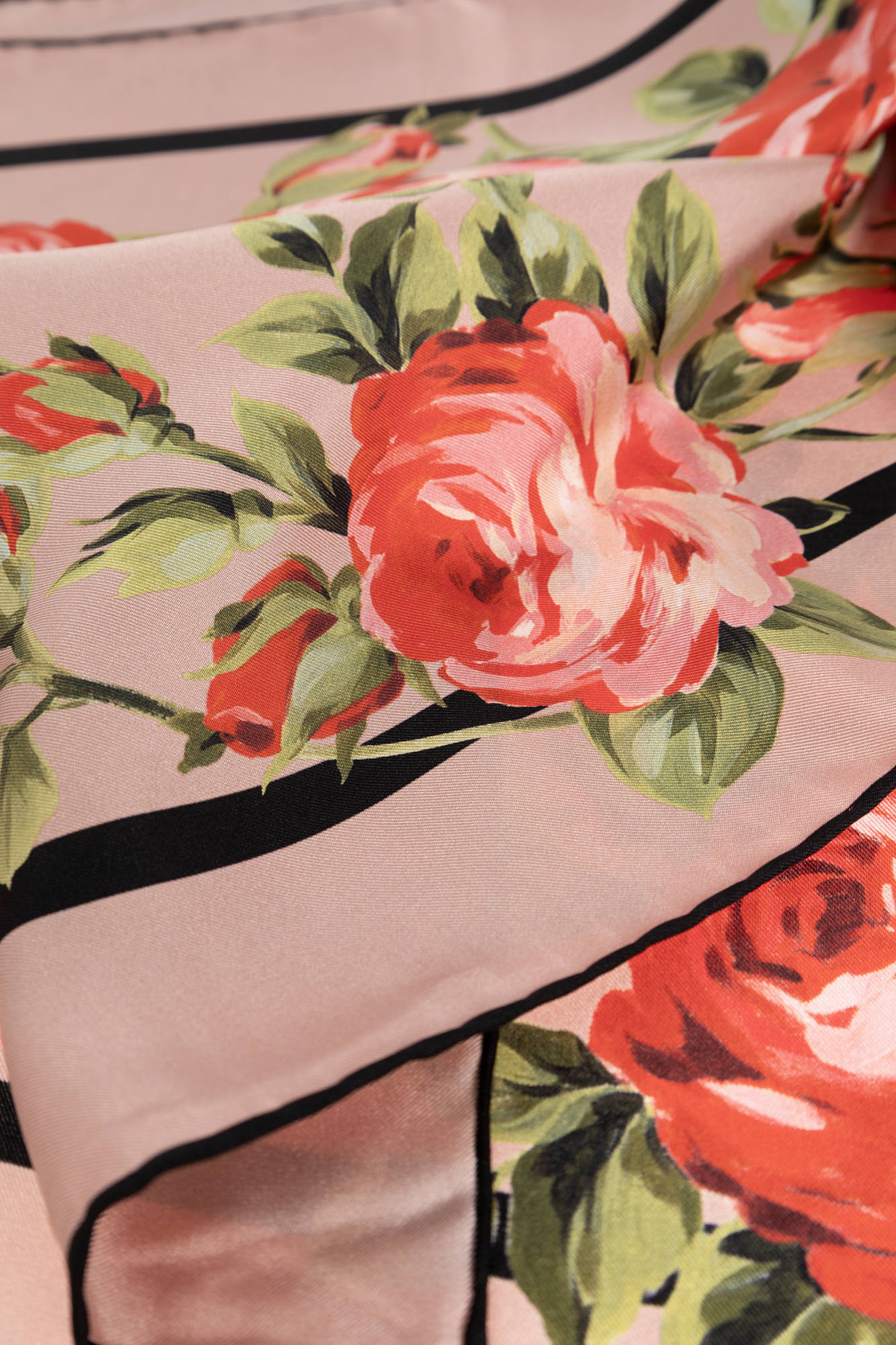 Dolce & Gabbana Silk scarf with floral motif | Women's | Vitkac